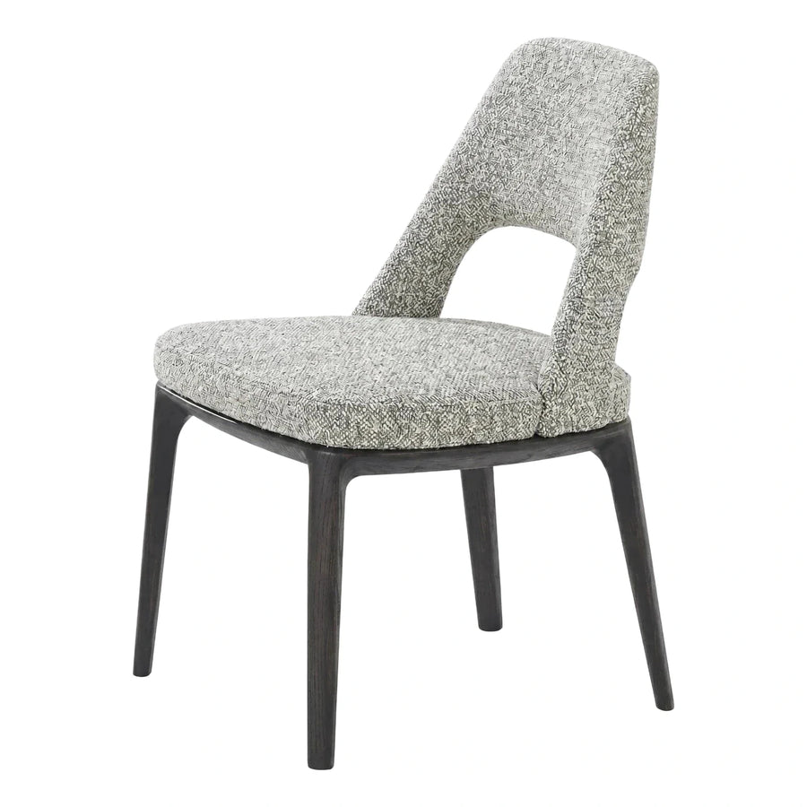 Modern Upholstered Dining Chair with Open Back