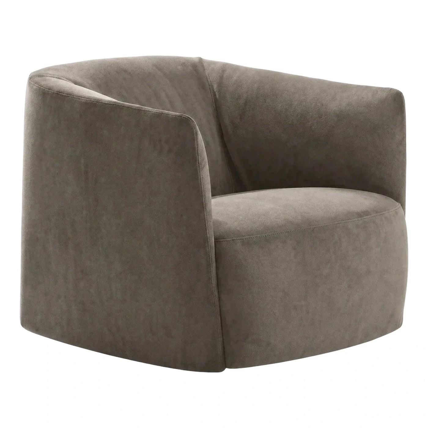 Modern Grey Fabric Tub Armchair