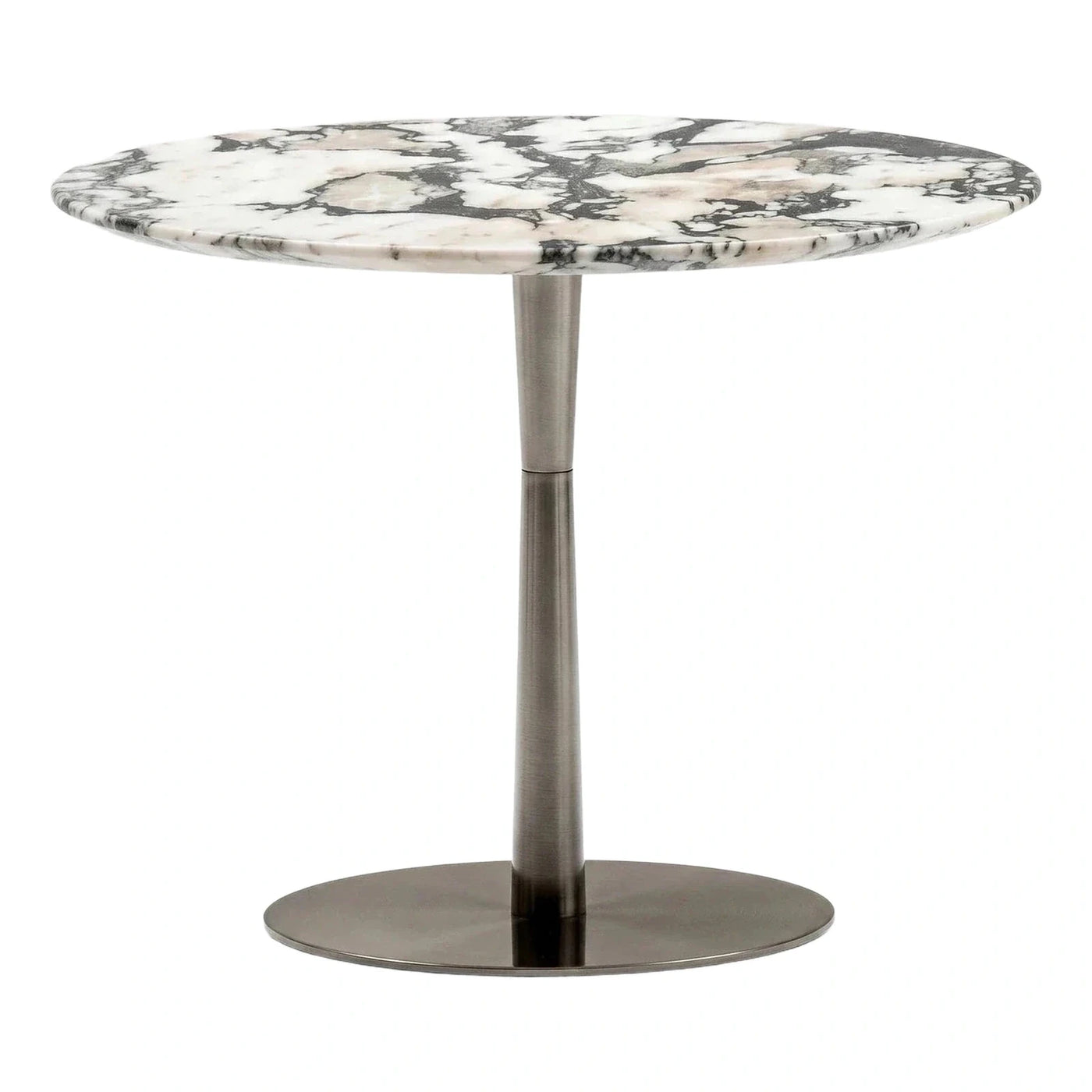 Round Marble Top Pedestal Side Table