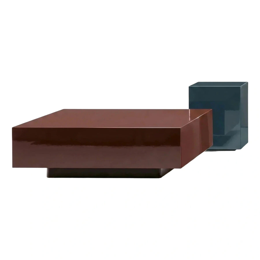 Modern Geometric High Gloss Coffee Table Set