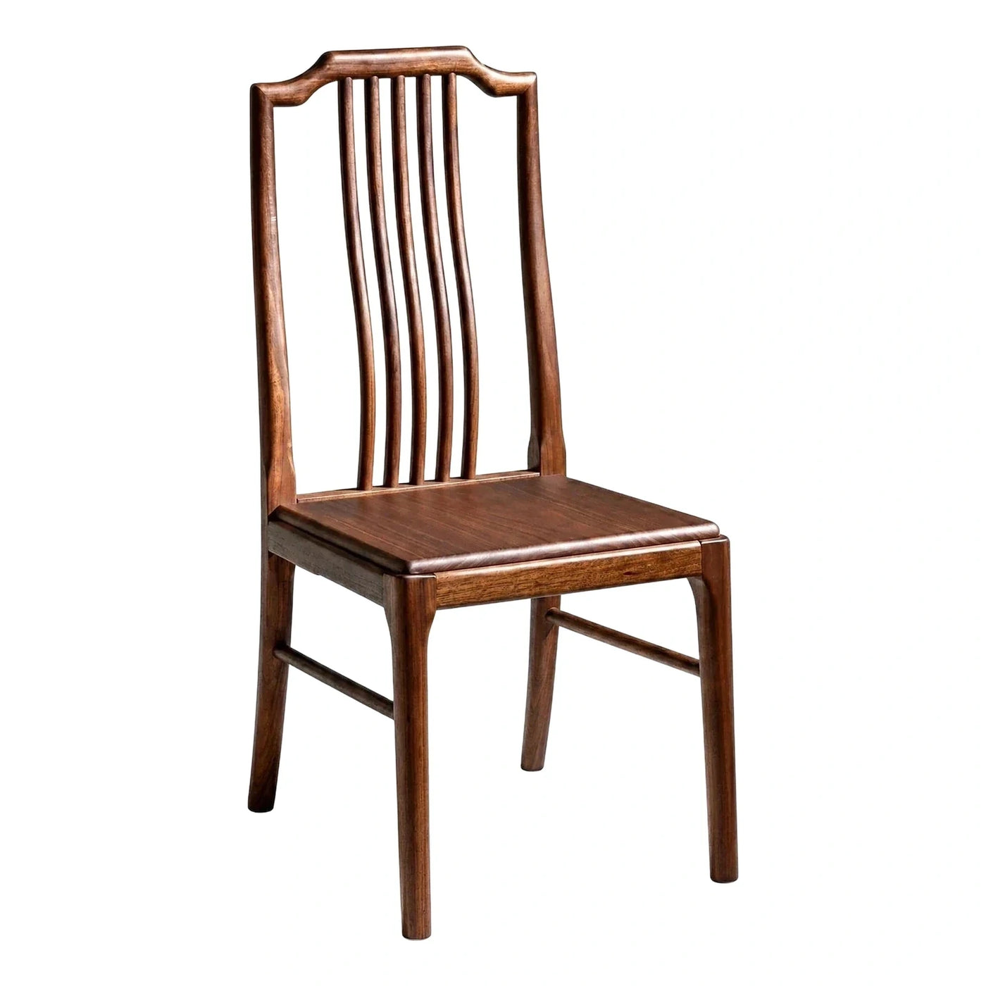 Solid Wood Dining Chair with Vertical Slat Back