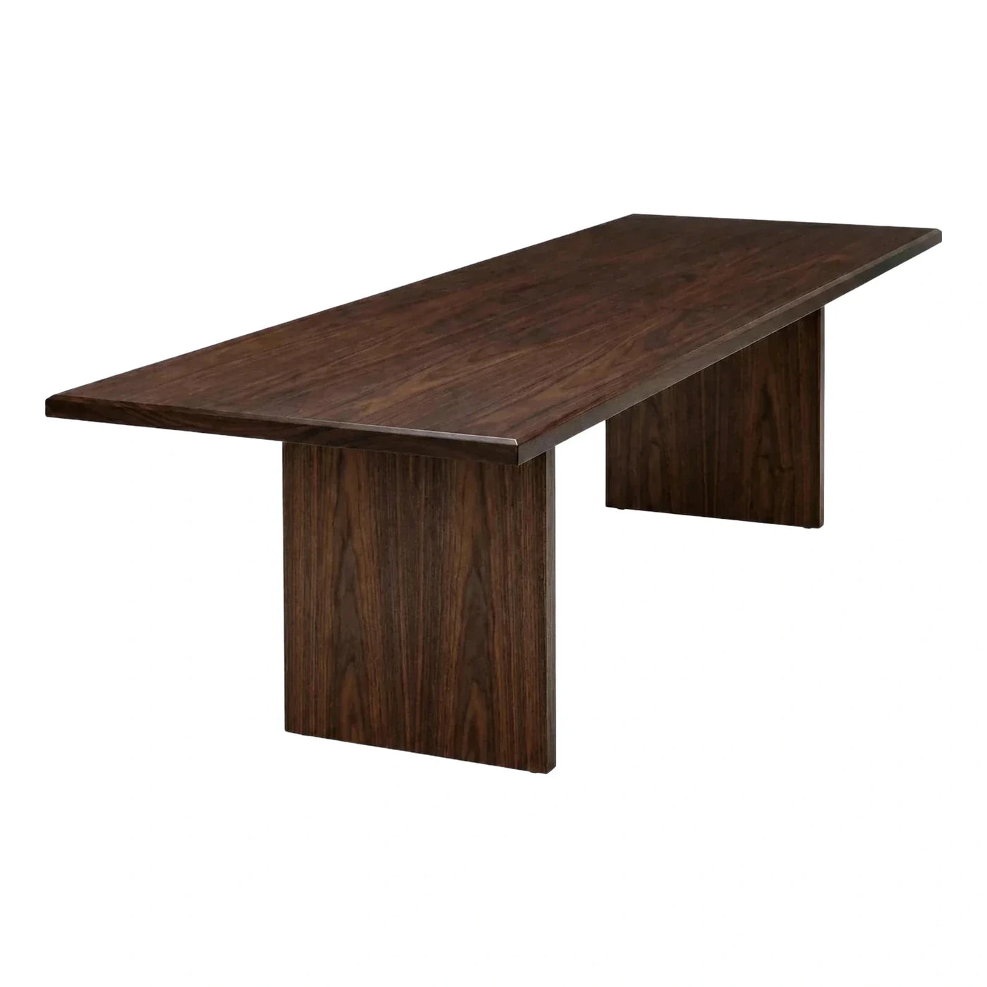 Modern Dark Wood Rectangular Dining Table