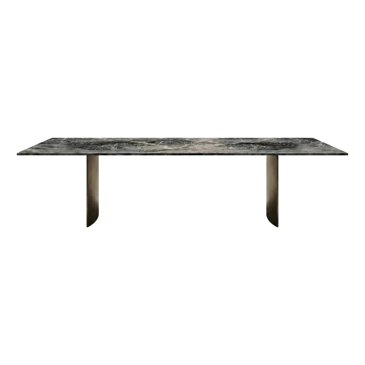 Modern Grey Marble Rectangular Dining Table