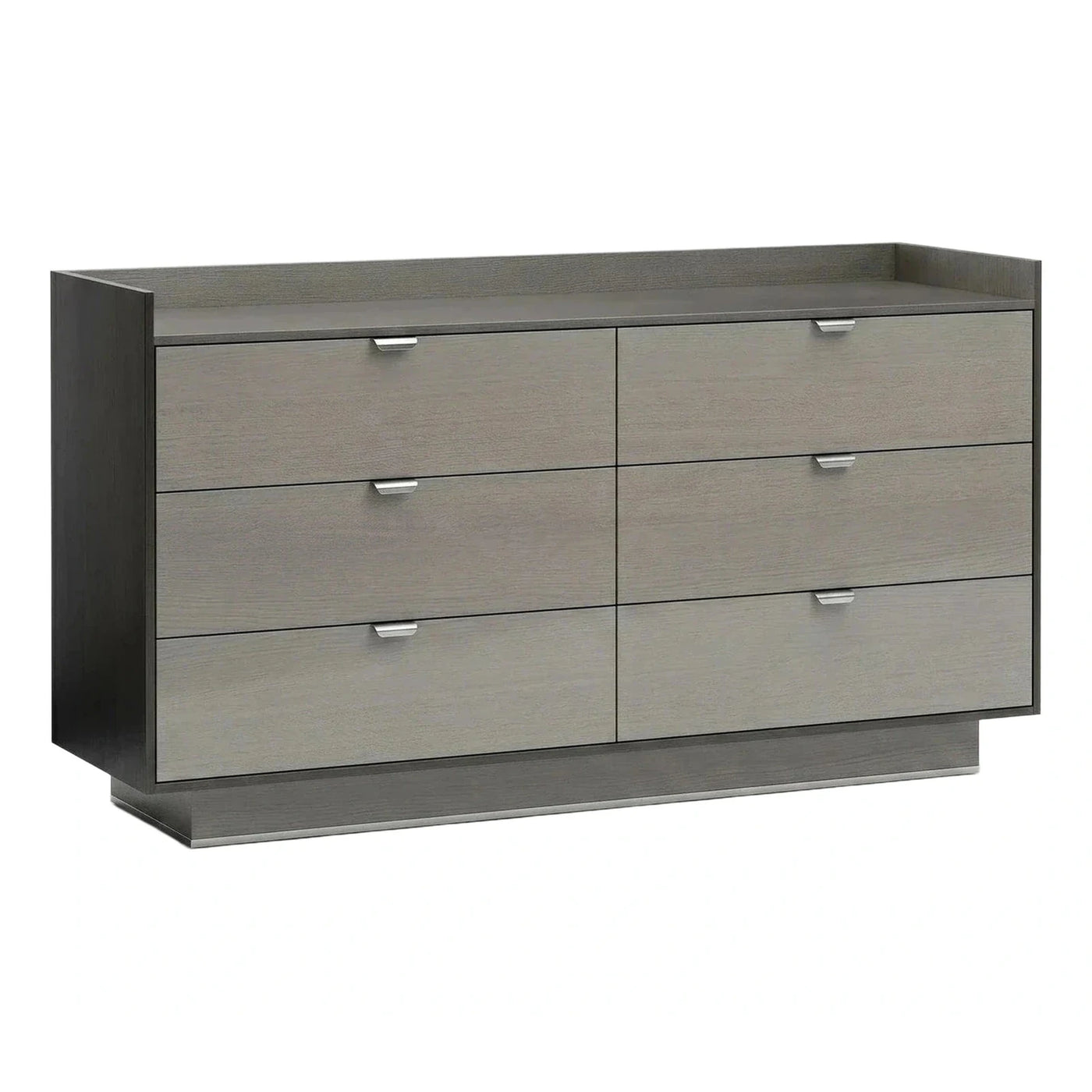 Modern Grey Wood Six Drawer Sideboard