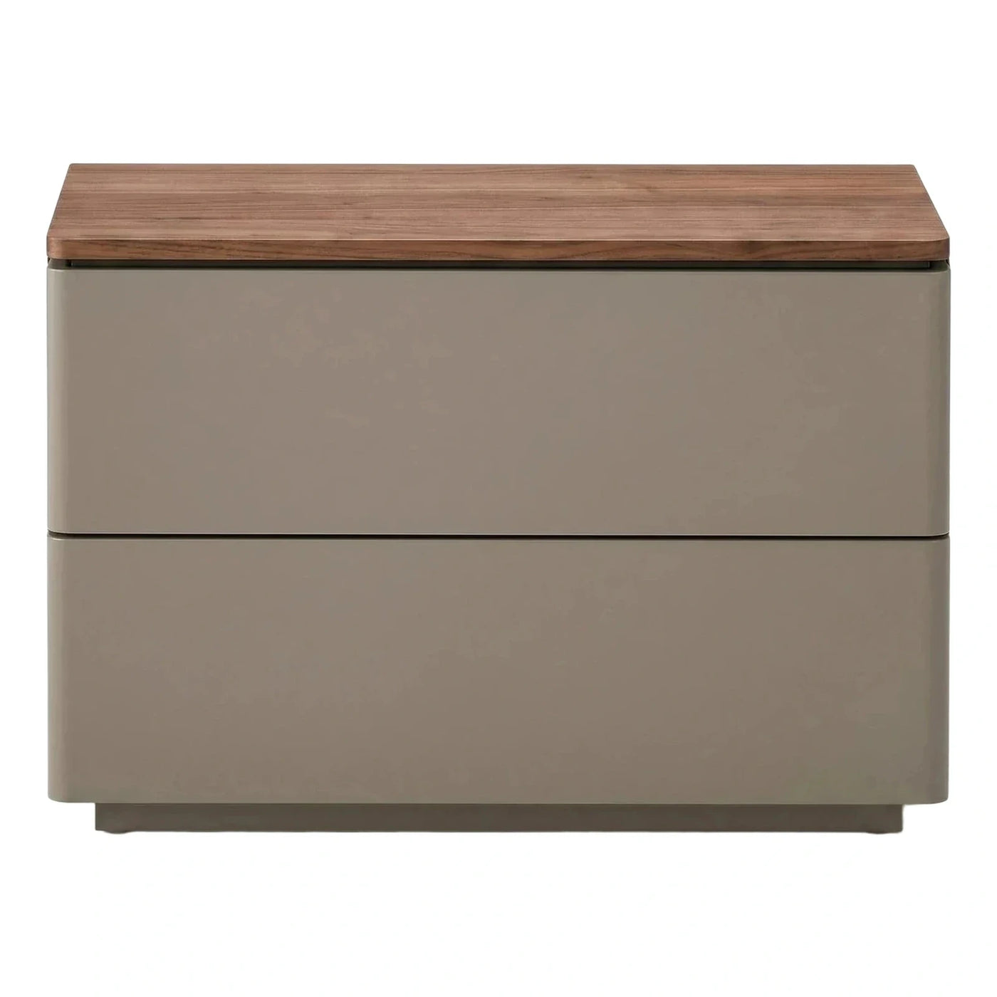 Modern Grey Sideboard with Walnut Top