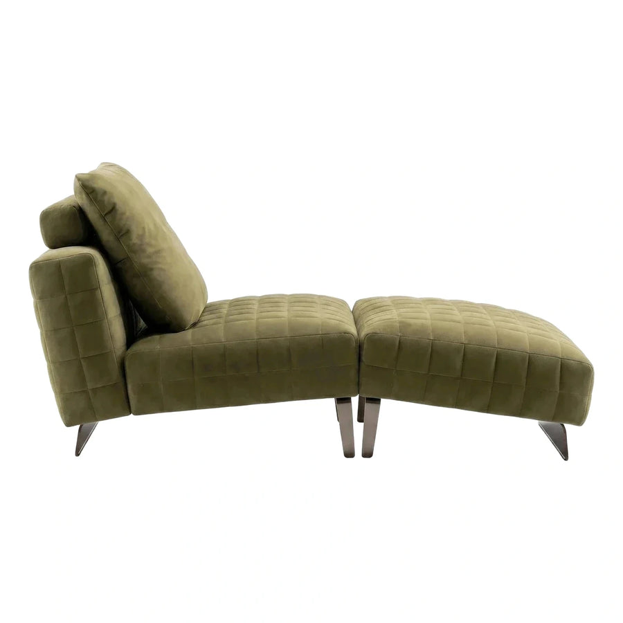 Green Velvet Tufted Modular Chaise Sectional