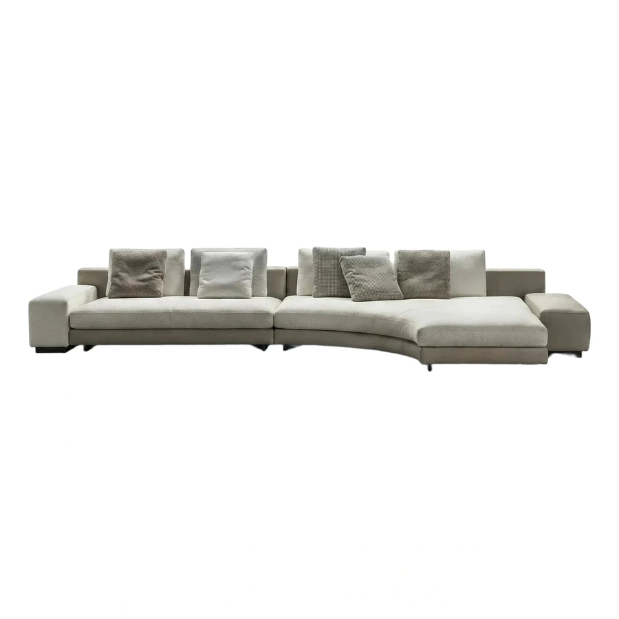 Modern Curved Modular Sectional Sofa Beige