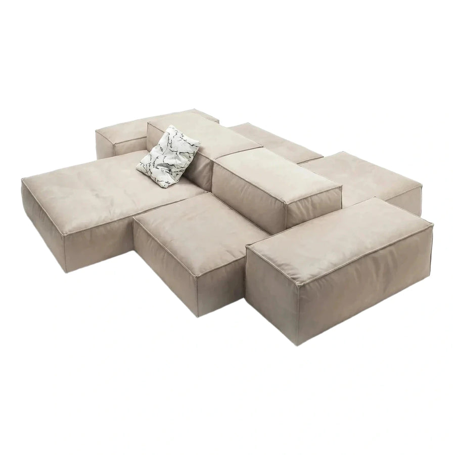 Modern Beige Modular Sectional Sofa System
