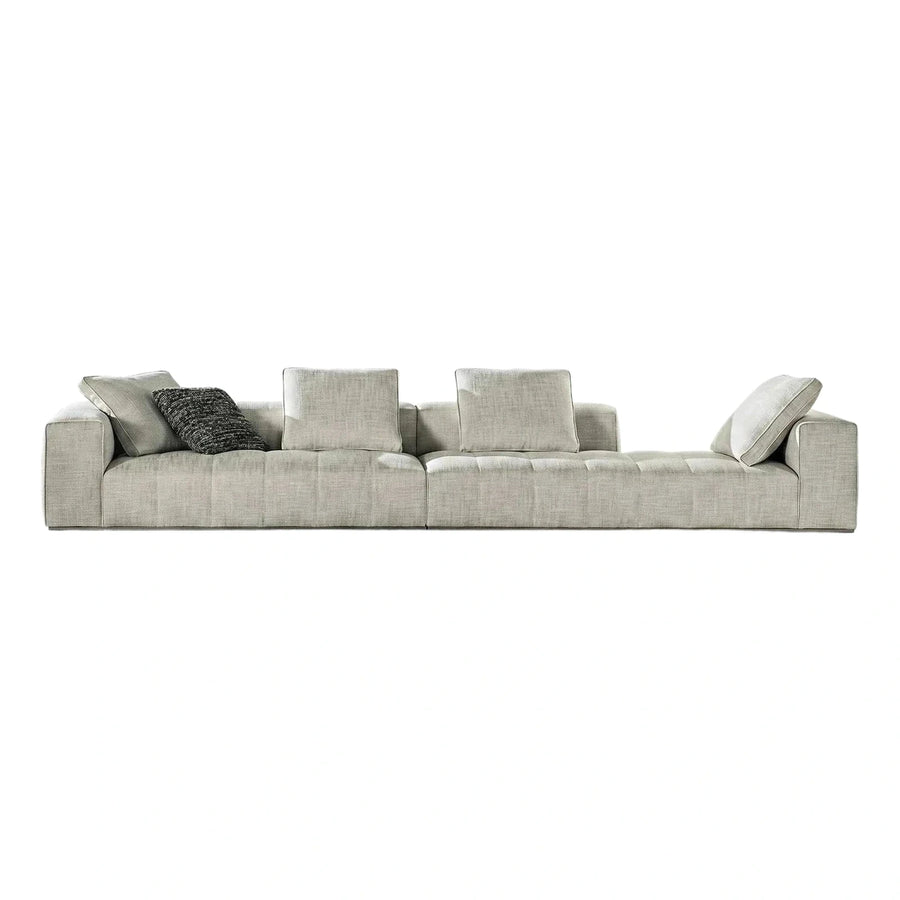 Modern Beige Fabric Modular Sectional Sofa