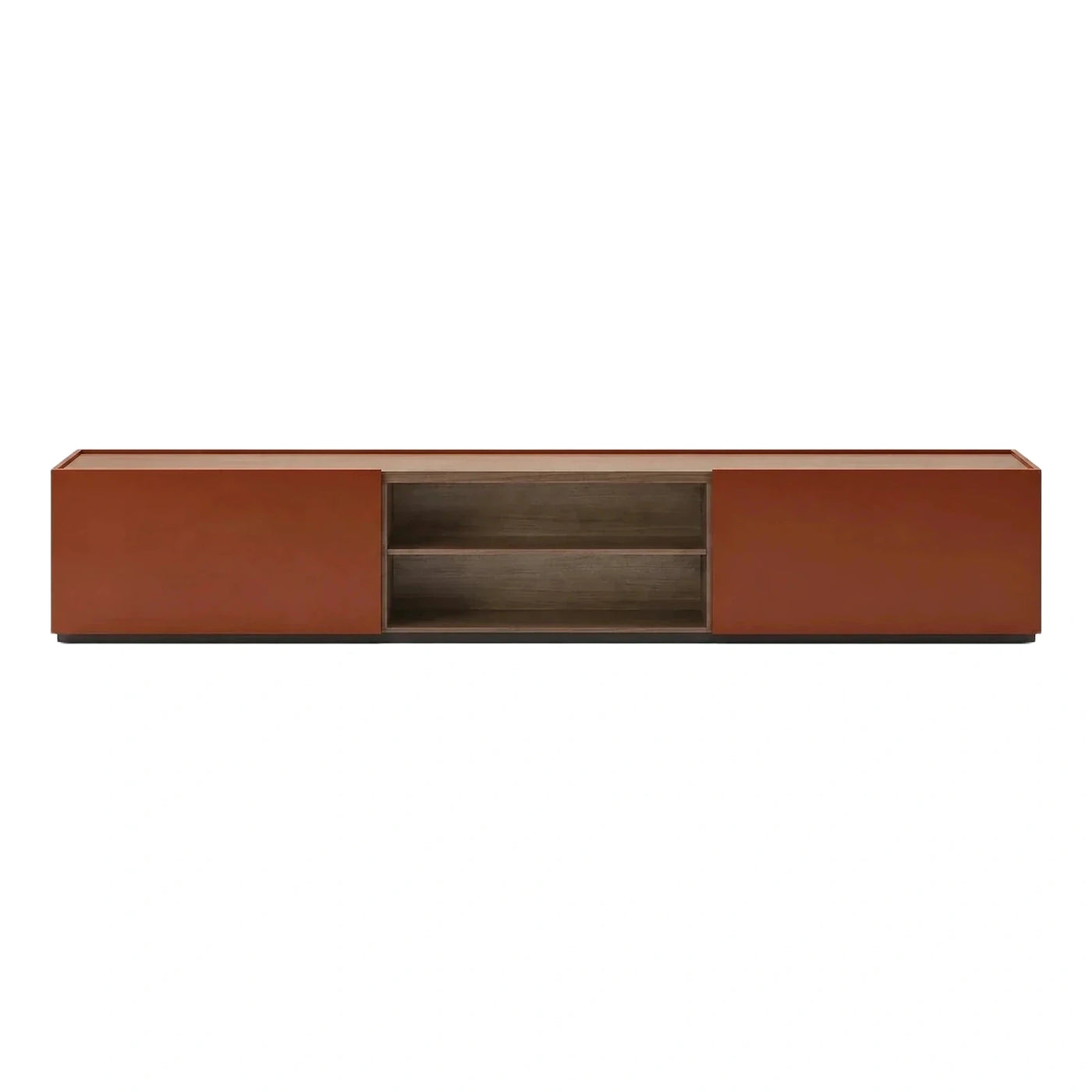Modern Terracotta Sliding Door Media Console