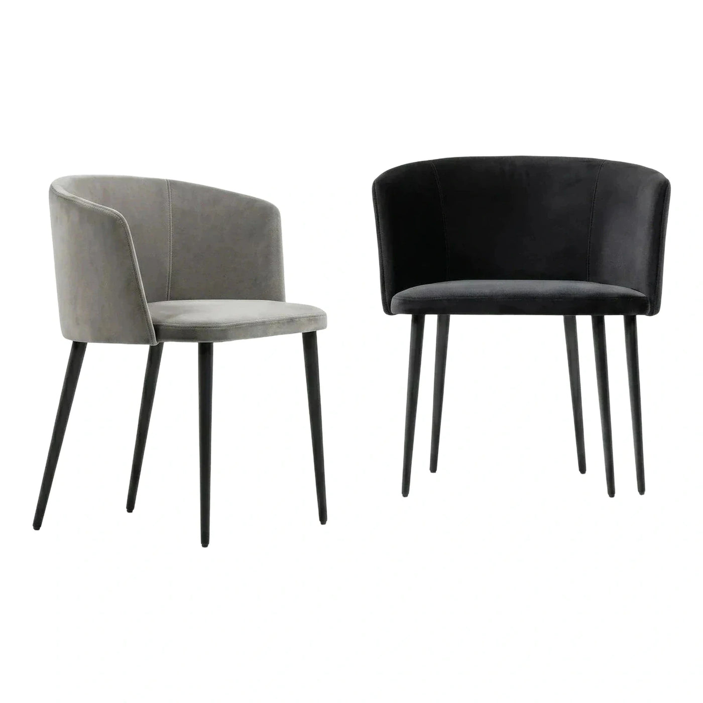 Modern Velvet Upholstered Dining Chair with Tapered Legs