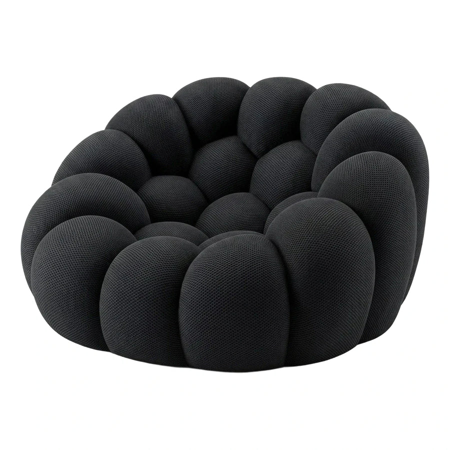 Black Boucle Modular Bubble Lounge Chair