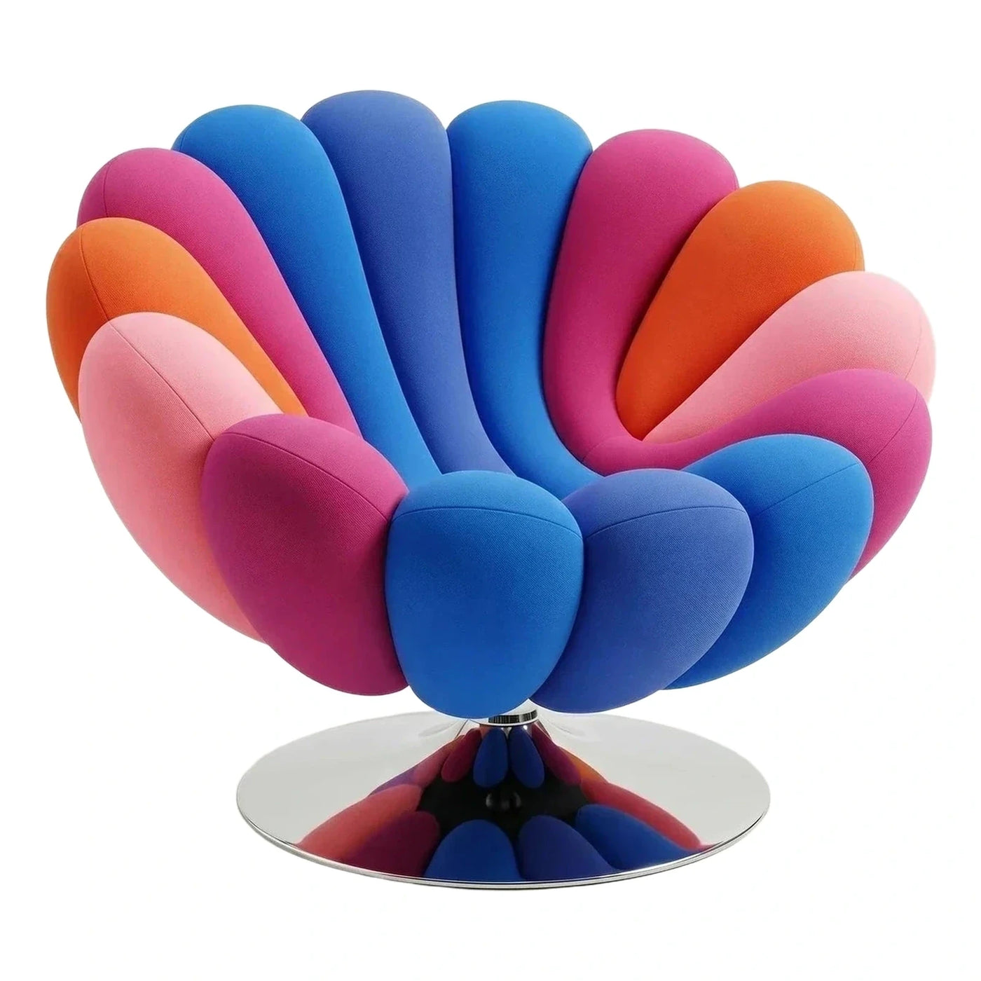 Multi-Color Petal Swivel Lounge Chair