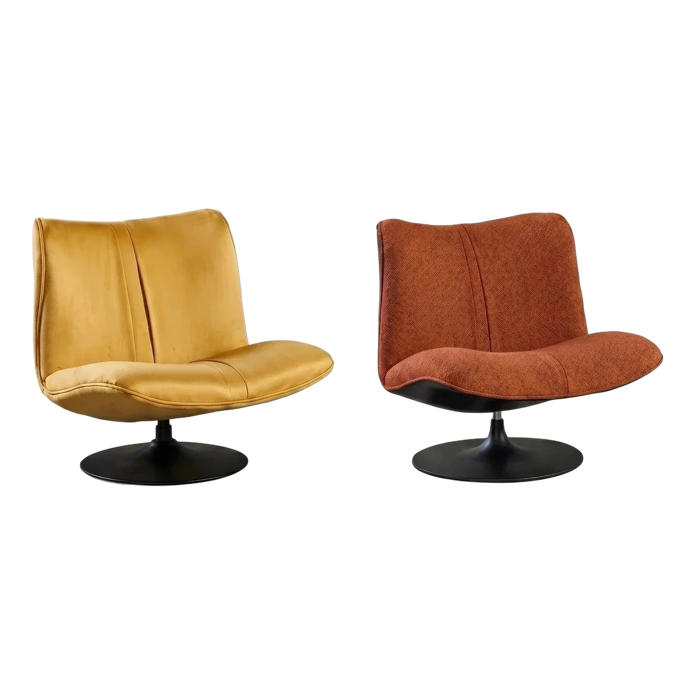 Modern Swivel Lounge Chair Velvet Boucle Fabric