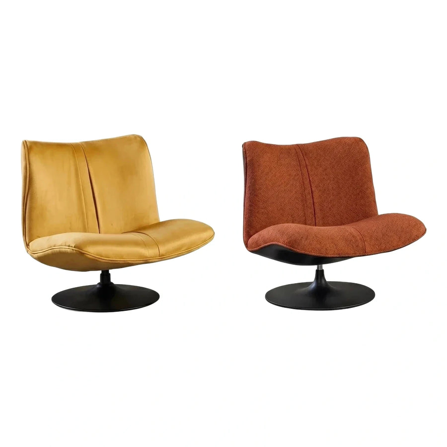Modern Swivel Lounge Chair Velvet Boucle Fabric