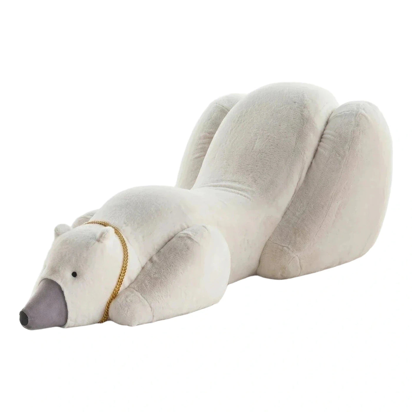 White Plush Polar Bear Lounge Chair