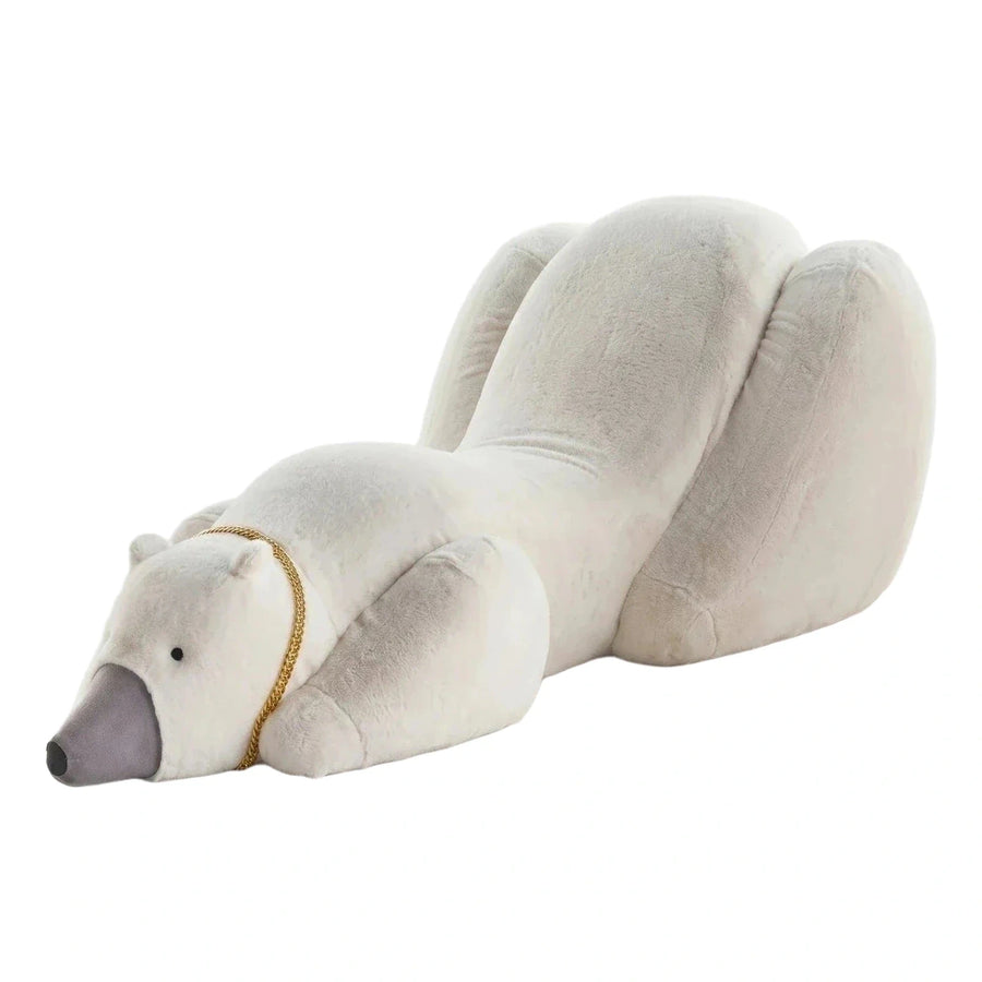 White Plush Polar Bear Lounge Chair