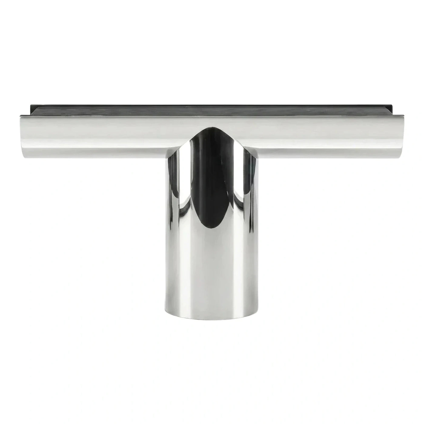 Modern Polished Chrome Console Table Dark Top