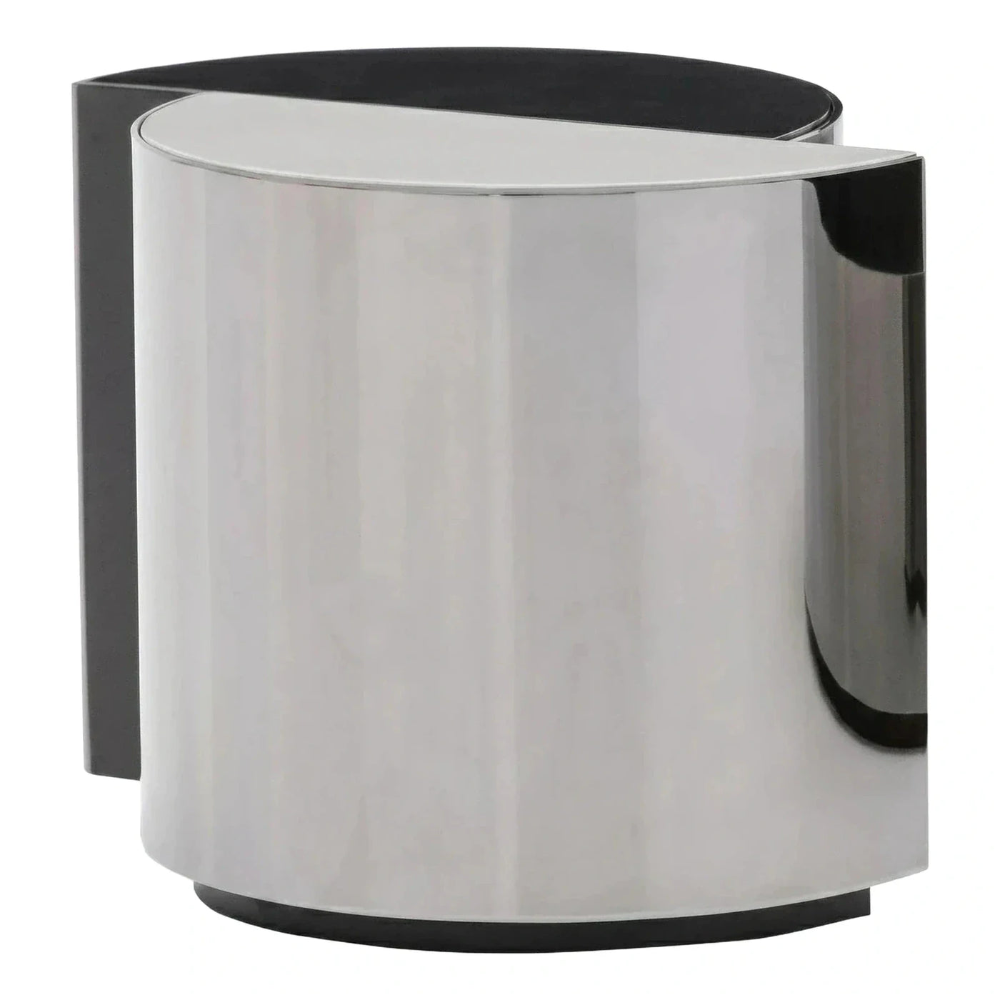 Modern White and Black Cylindrical Nesting Side Tables