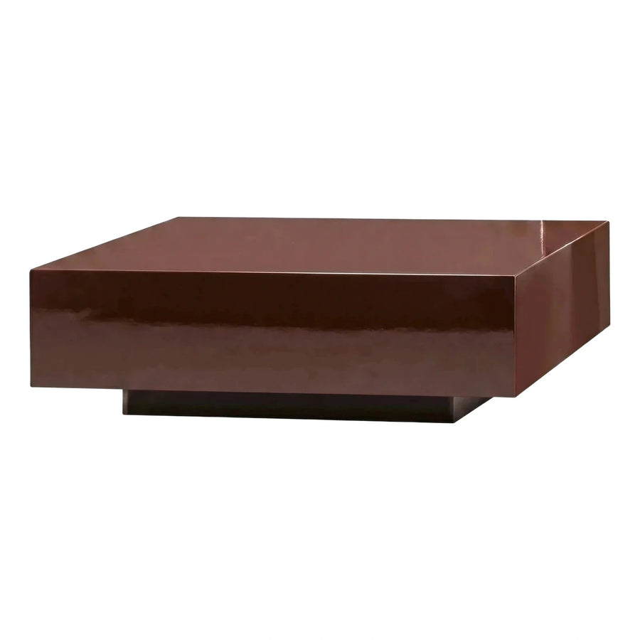 High Gloss Dark Brown Rectangular Coffee Table