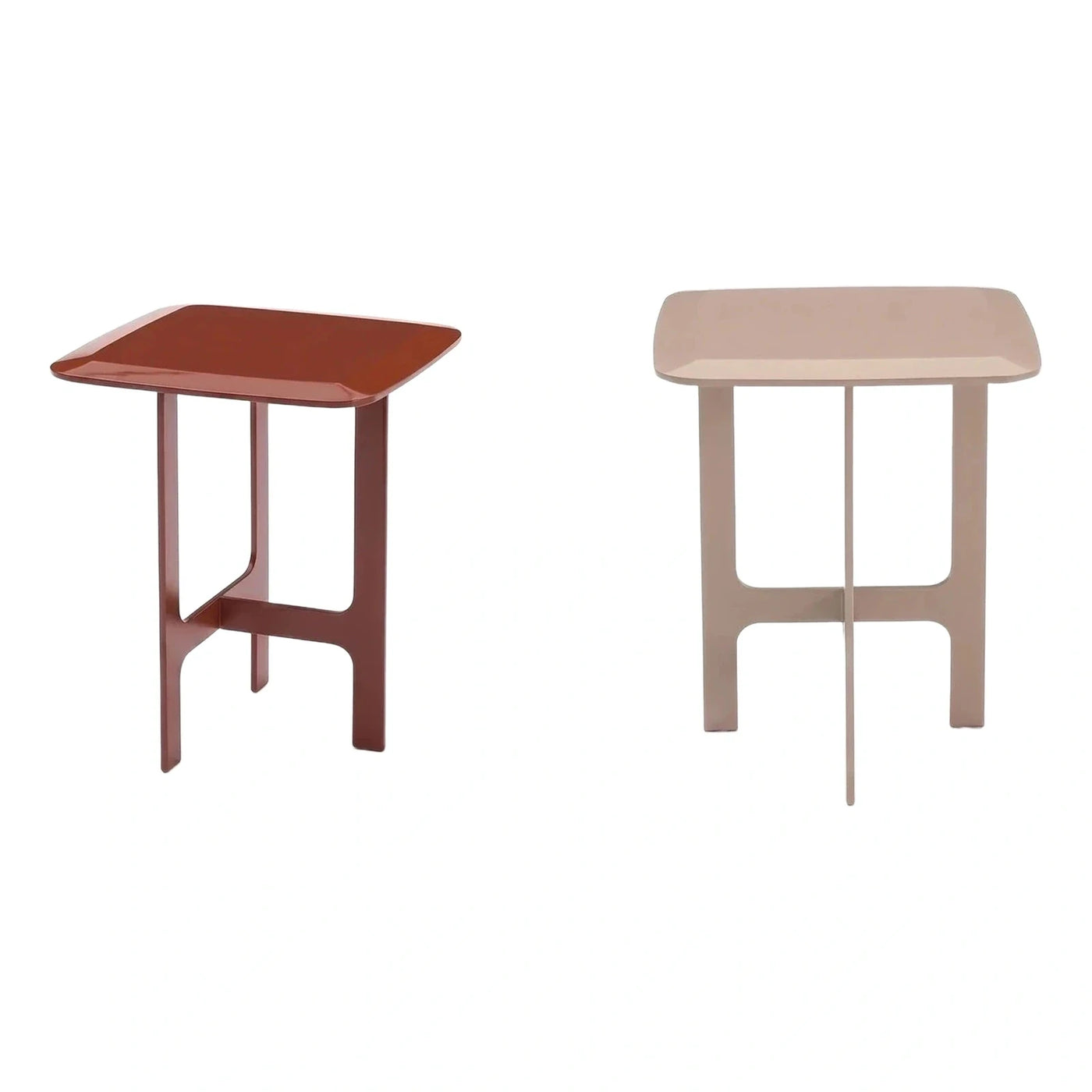 Modern Square Metal Side Table Minimalist Design