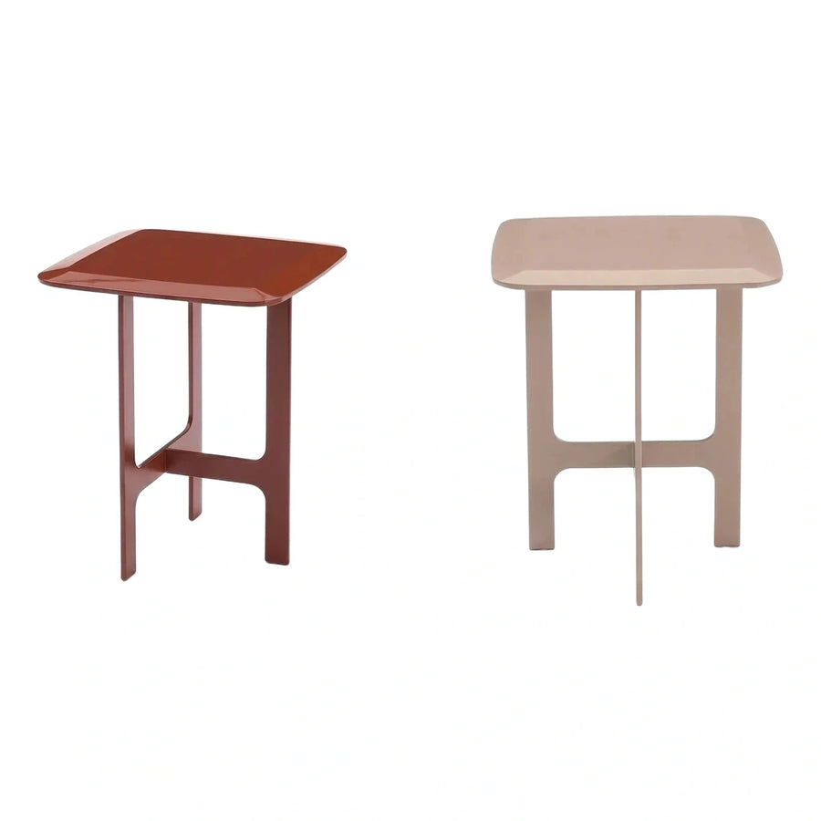 Modern Square Metal Side Table Minimalist Design