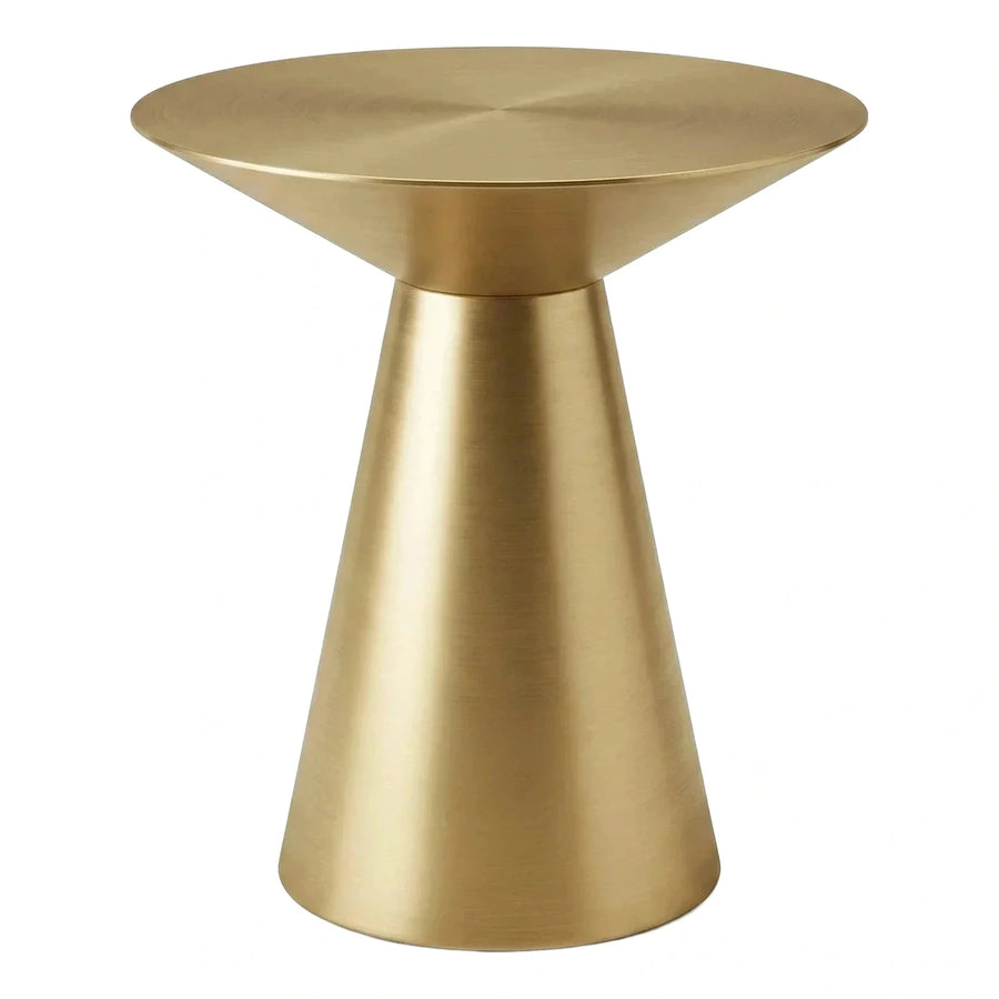 Modern Brushed Gold Metal Side Table