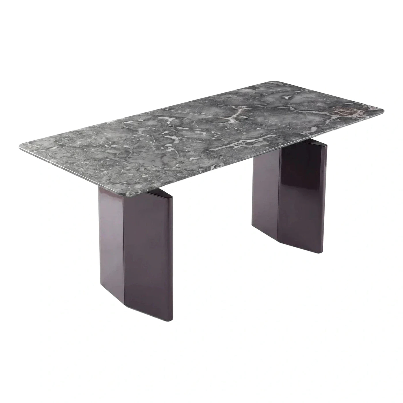 Modern Grey Marble Rectangular Dining Table