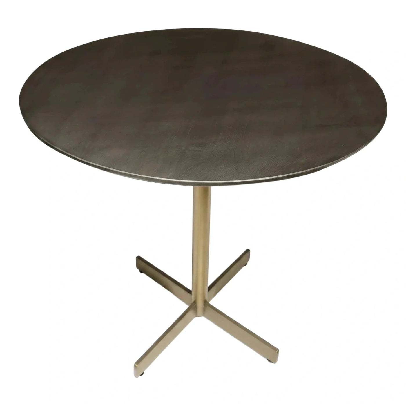 Round Dark Wood Dining Table Gold Base