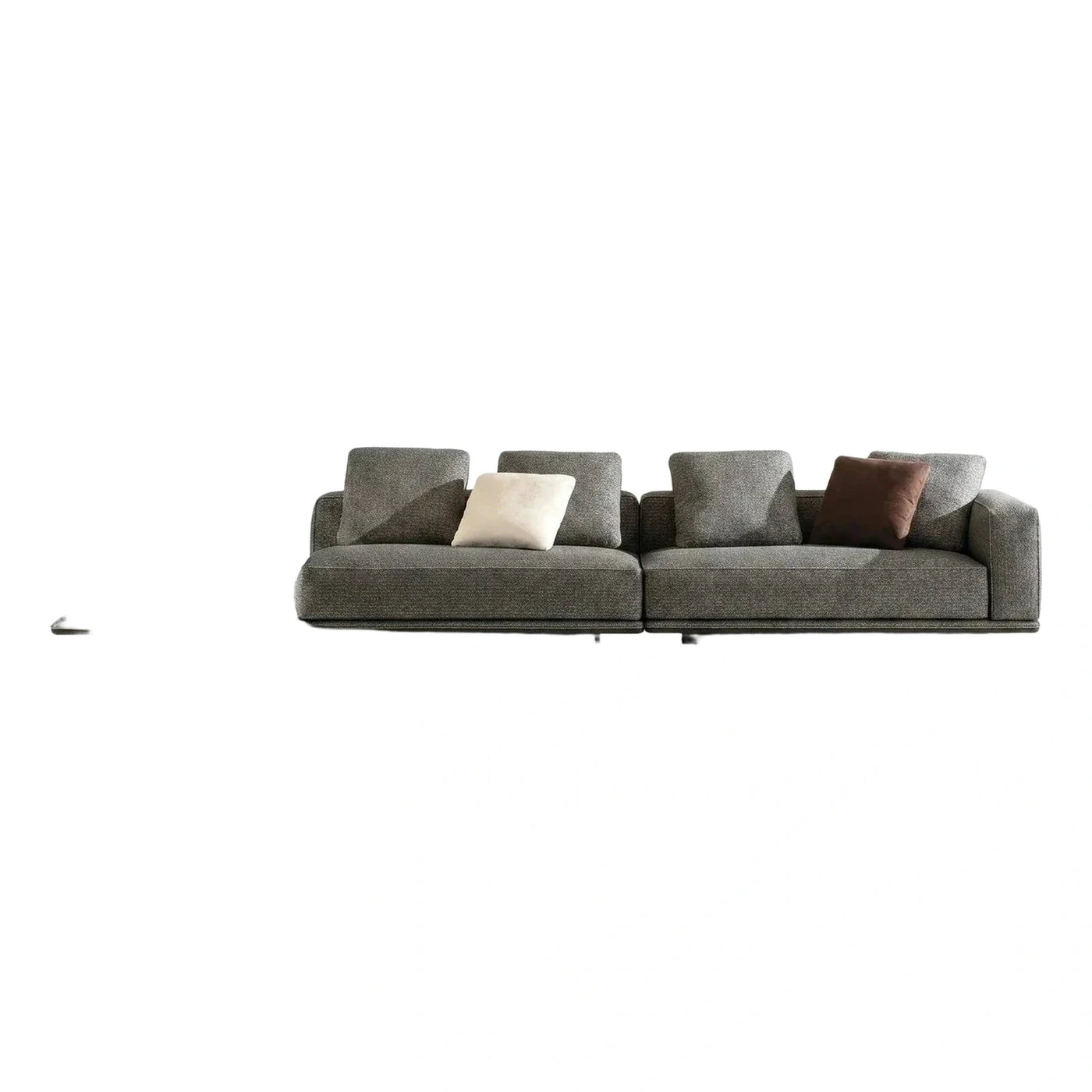 Modern Grey Modular Sofa with Side Table