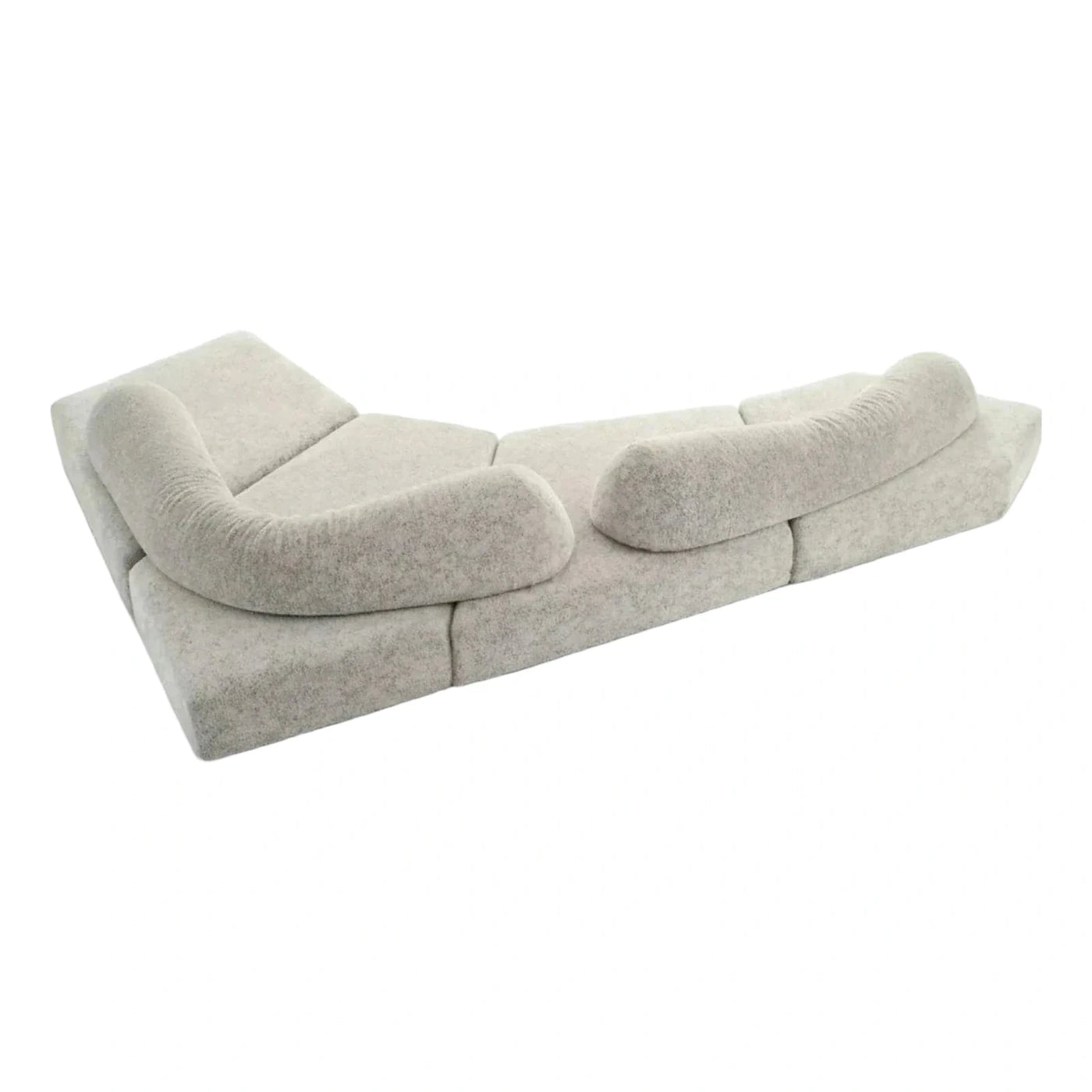 Modern Cream Boucle Modular Sectional Sofa
