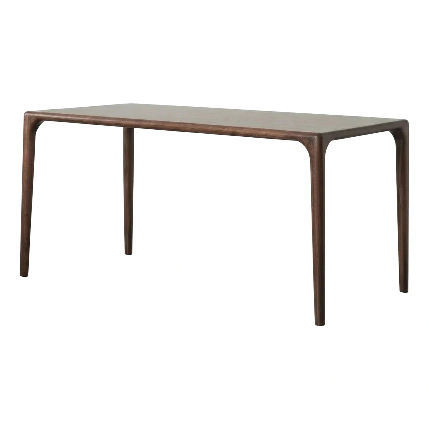 Modern Dark Wood Rectangular Dining Table