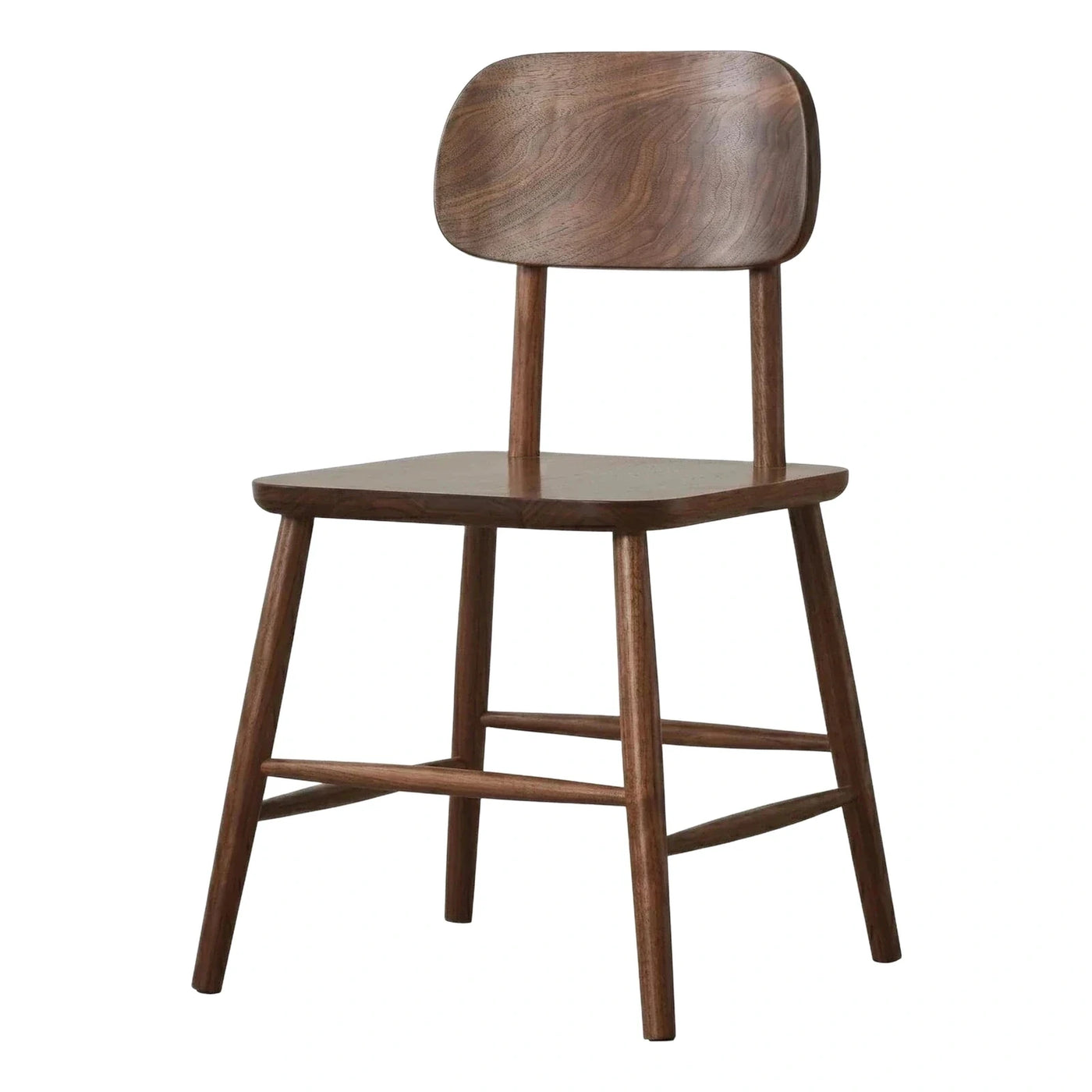 Modern Solid Wood Dining Chair with Footrest