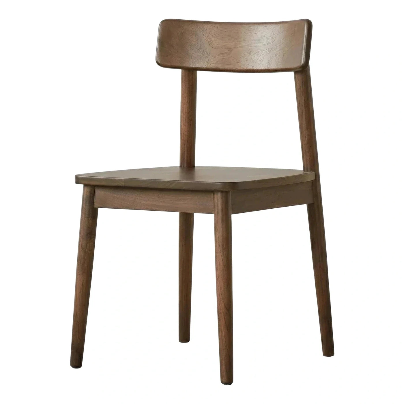 Solid Wood Dining Chair with Curved Backrest