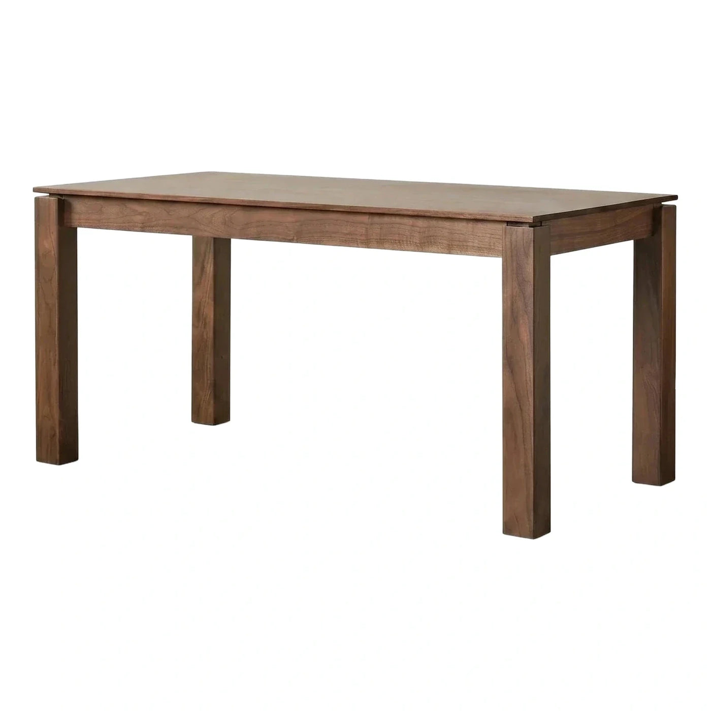 Modern Solid Wood Rectangular Dining Table Dark Brown