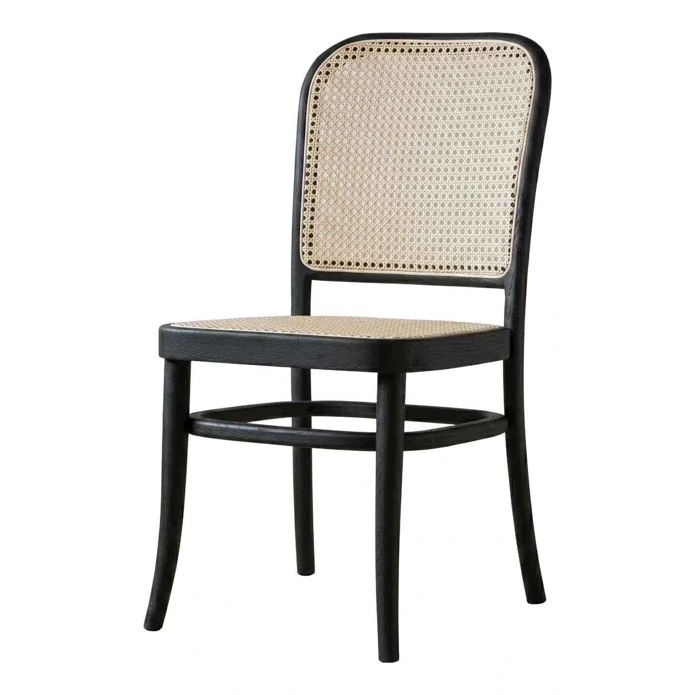 Black Bentwood Cane Back Dining Chair