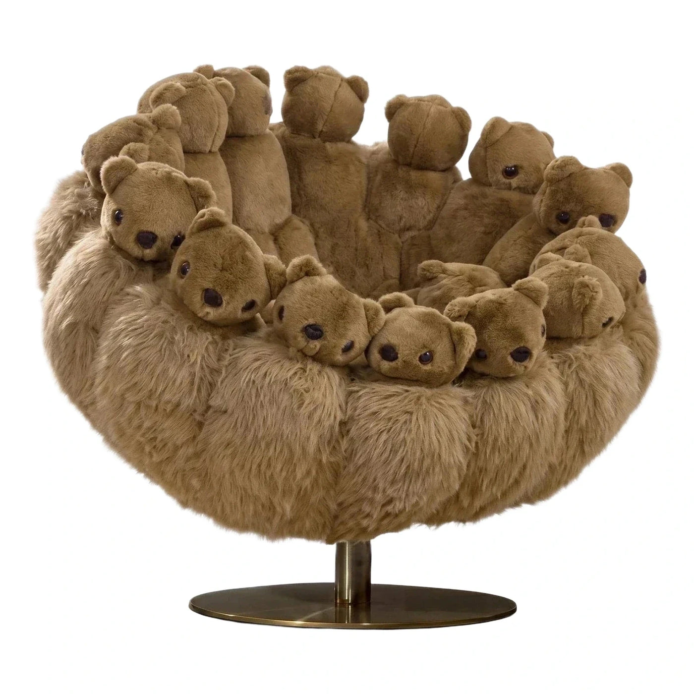 Plush Teddy Bear Swivel Lounge Chair