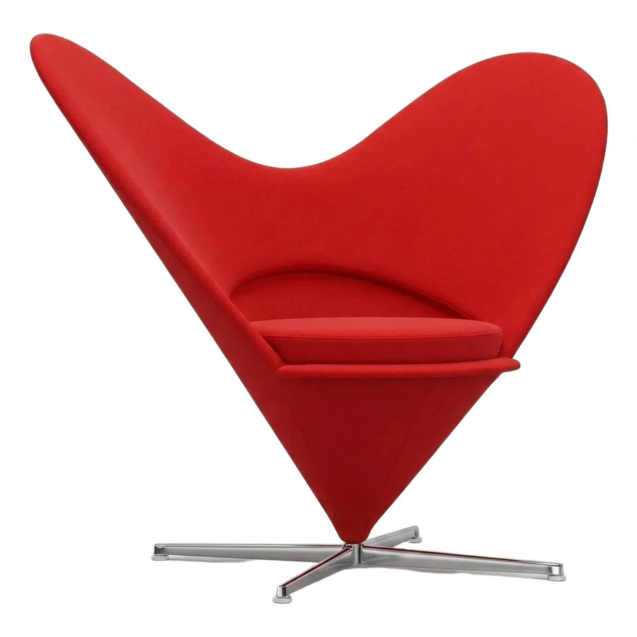 Red Heart Shaped Swivel Lounge Chair