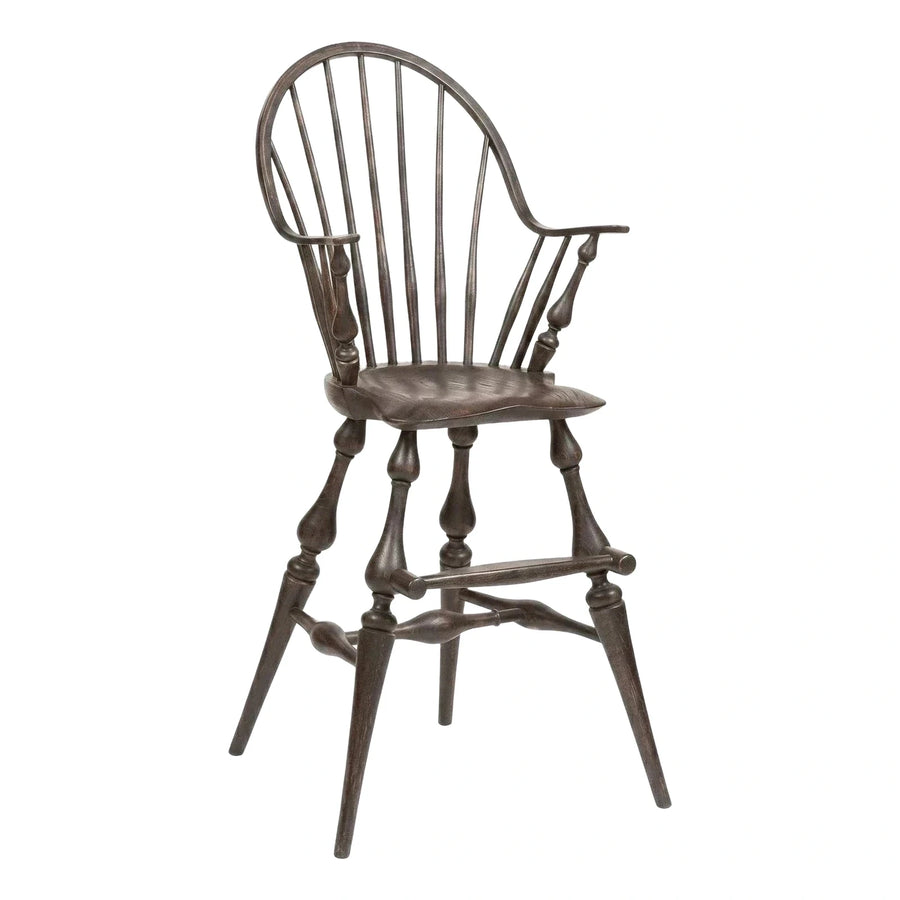 Dark Wood Windsor Armchair with Spindle Back