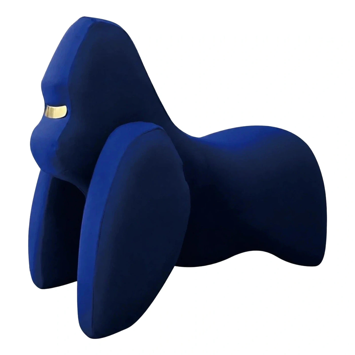 Blue Velvet Sculptural Gorilla Lounge Chair
