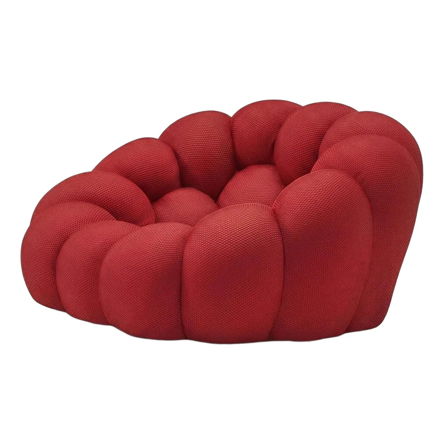 Modern Red Sculptural Bubble Lounge Chair