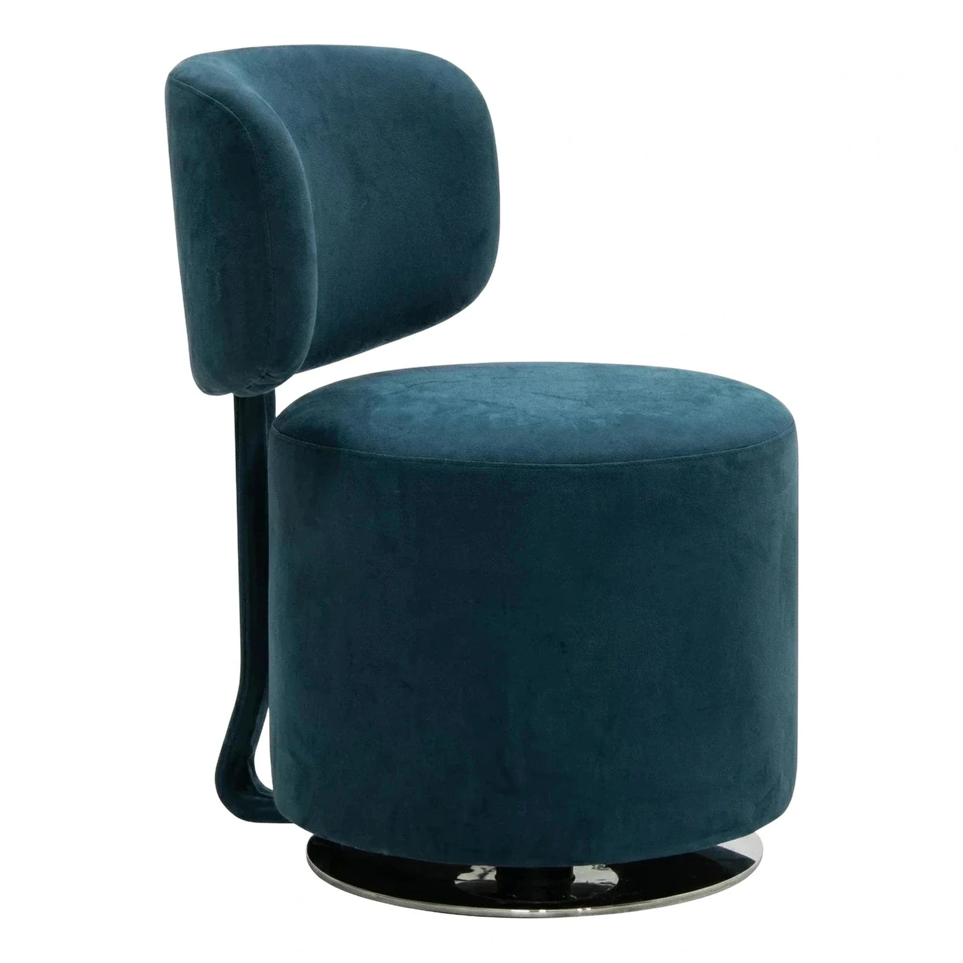 Modern Teal Velvet Swivel Lounge Chair