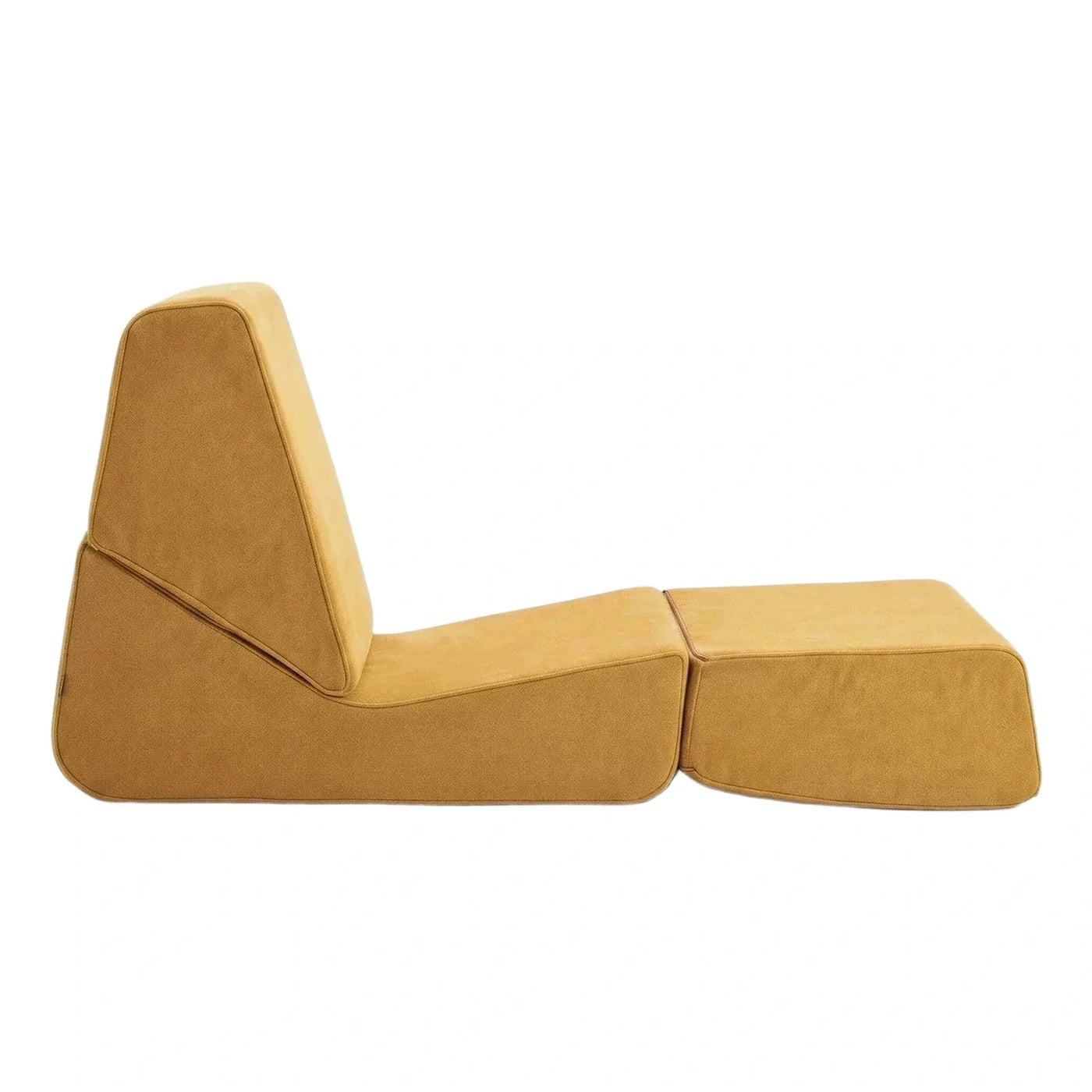 Modern Mustard Yellow Modular Fabric Lounge Chair