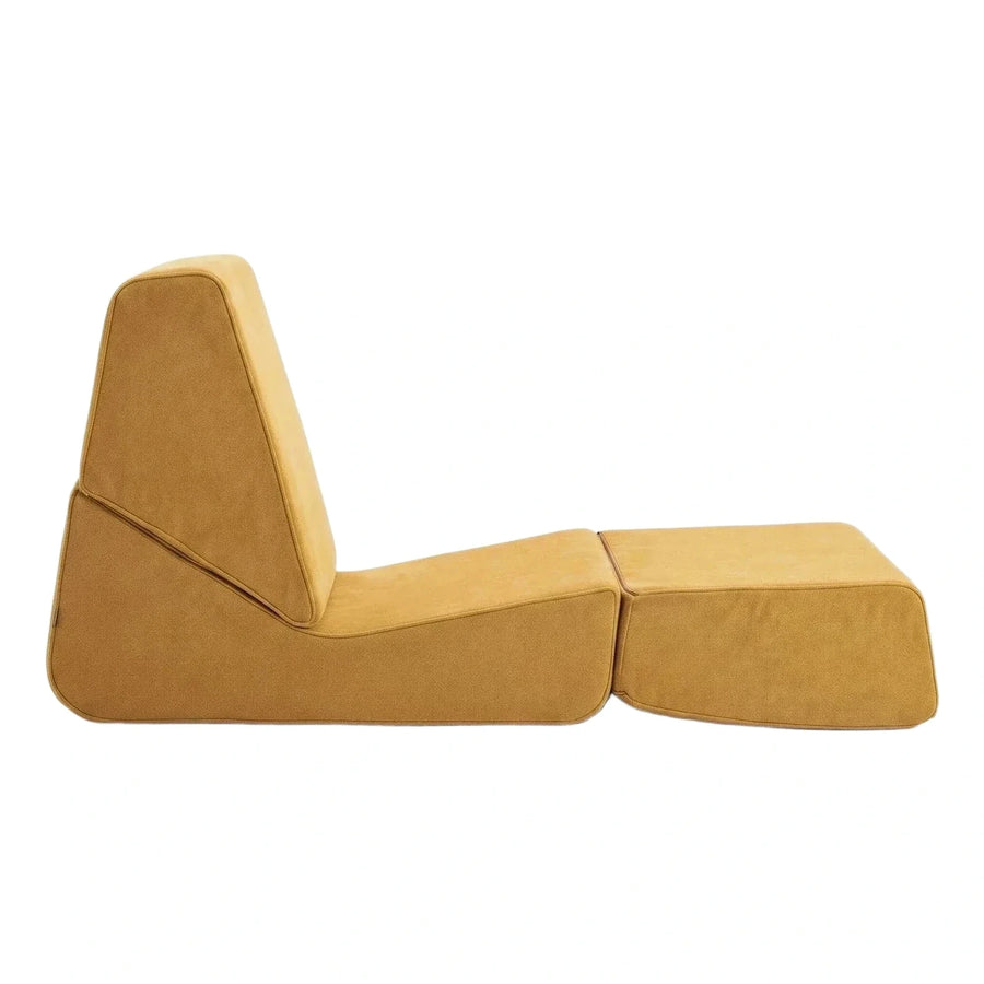 Modern Mustard Yellow Modular Fabric Lounge Chair
