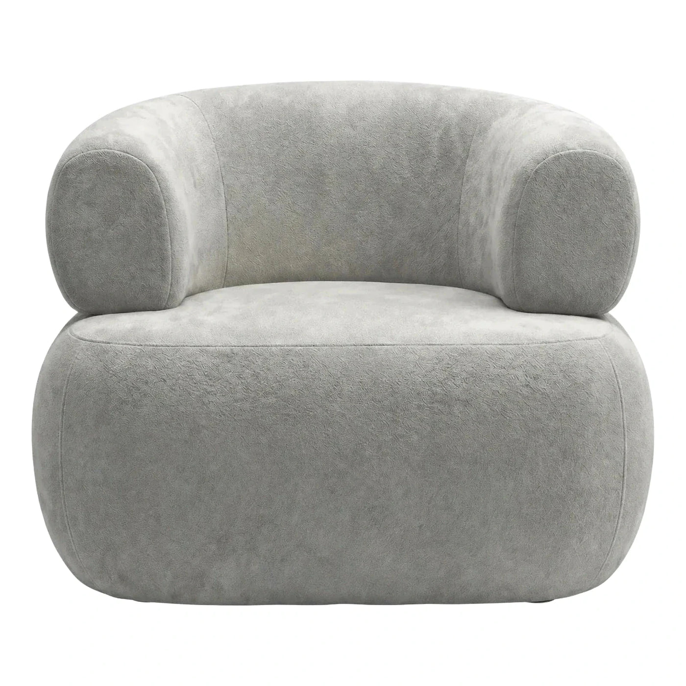 Modern Light Grey Fabric Tub Armchair