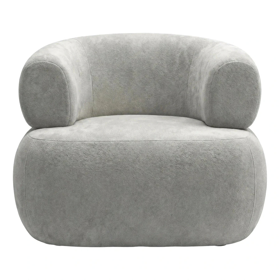 Modern Light Grey Fabric Tub Armchair