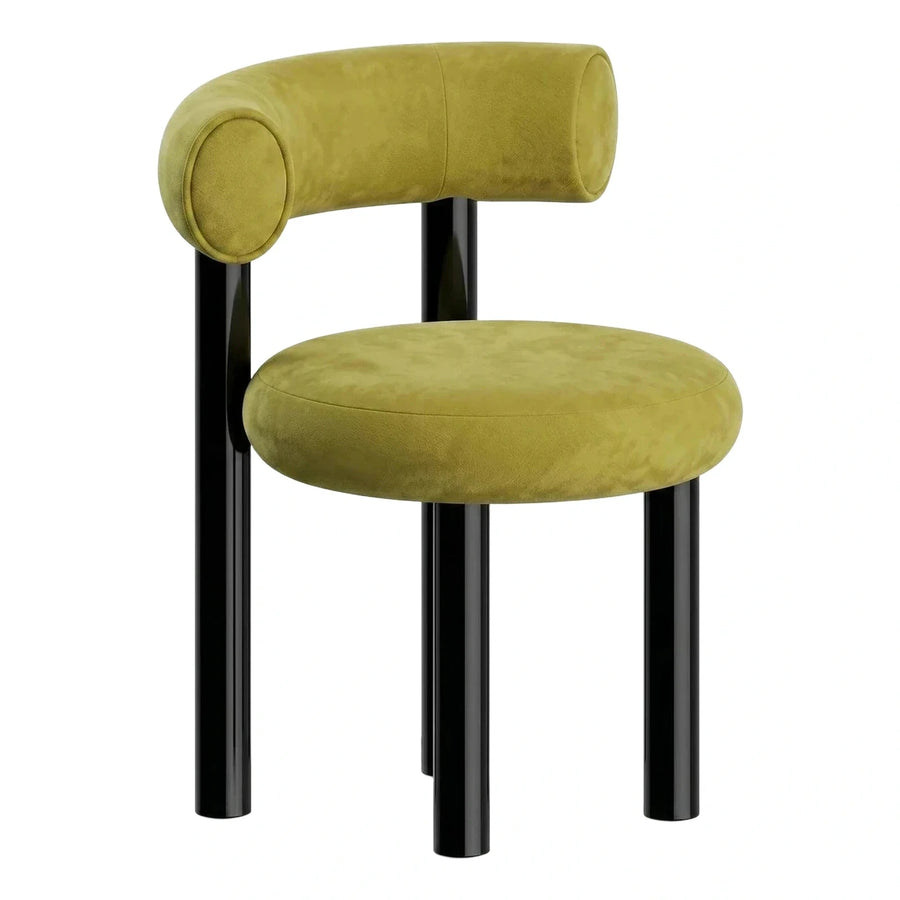 Modern Olive Green Velvet Dining Chair