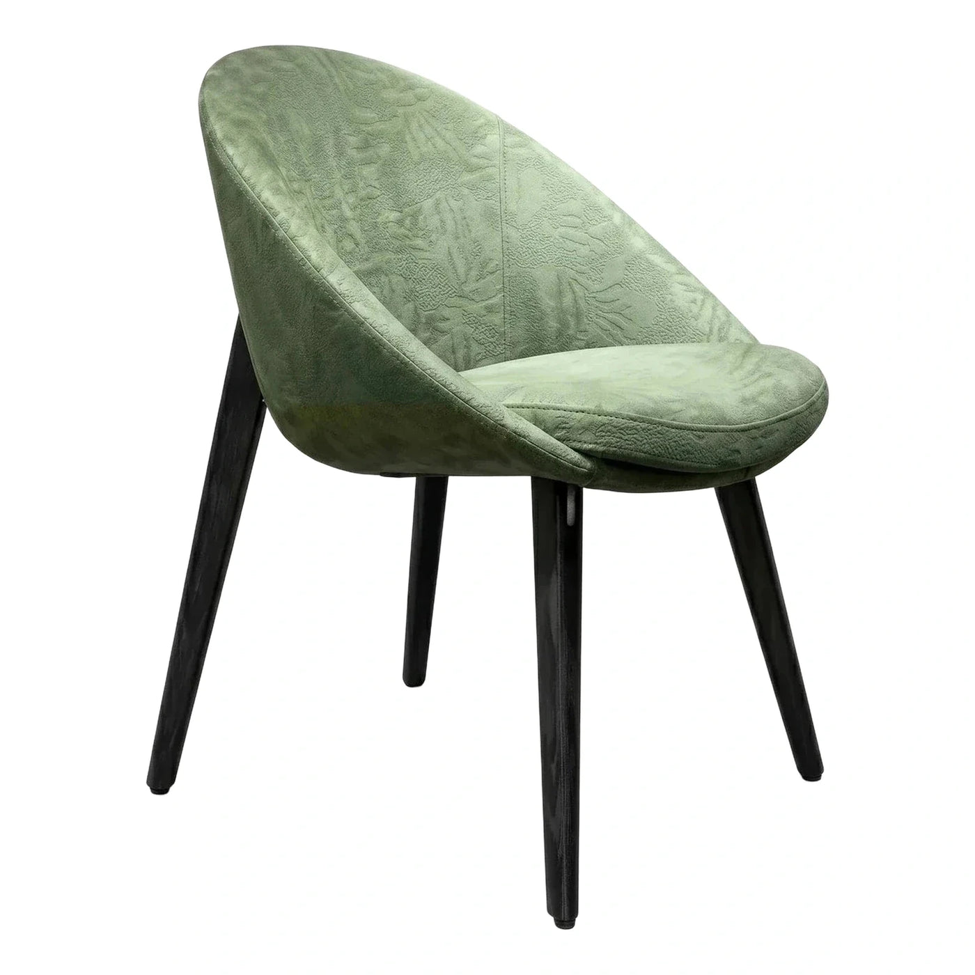 Modern Sage Green Textured Fabric Lounge Chair