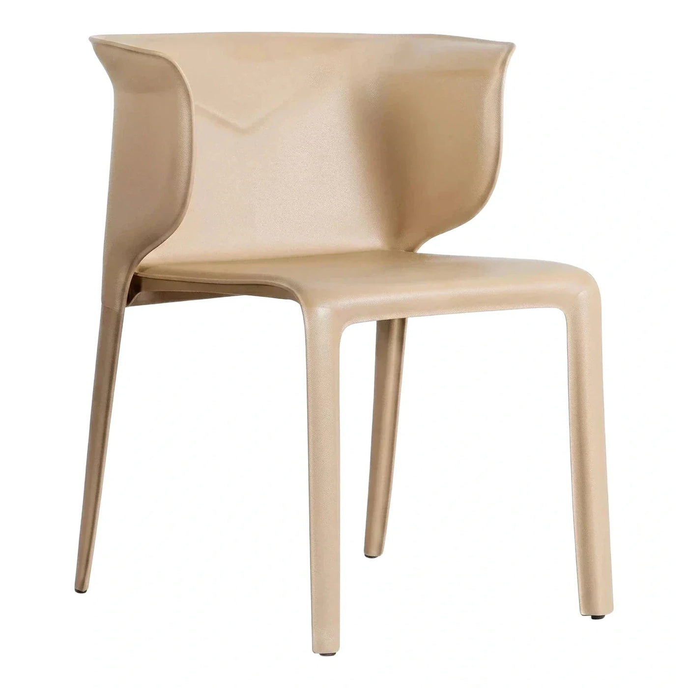 Modern Beige Molded Armchair Dining Chair