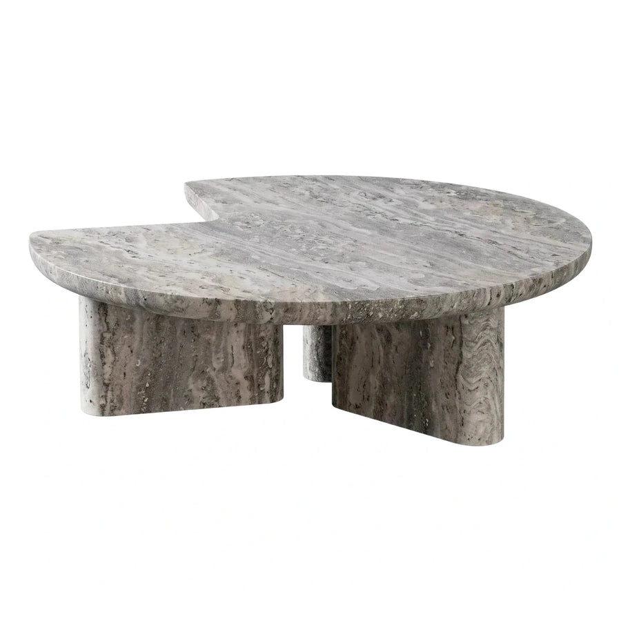 Sculptural Grey Marble Coffee Table